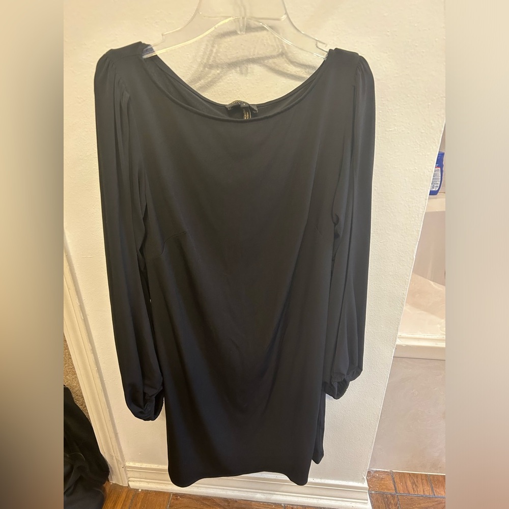 Laundry By Shelli Segal Elegant Black Long Sleeve Dress